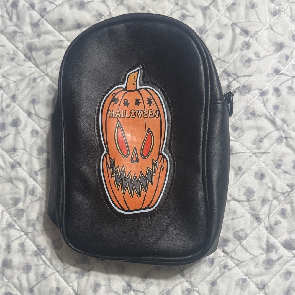 Halloween Pumpkin Black Pouch